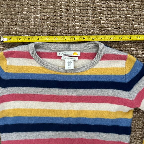 100% Cashmere Multicolor Striped Sweater – XS - Picture 6 of 6
